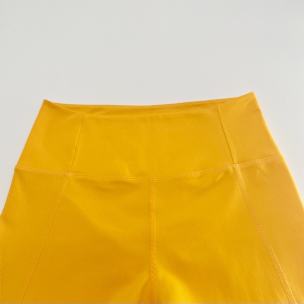 💛Girlfriend Collective Merigold Yellow High-Rise Cropped Leggings - Picture 7 of 8